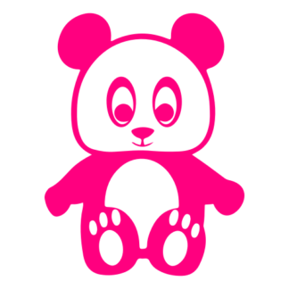 Hugging Panda Decal (Hot Pink)